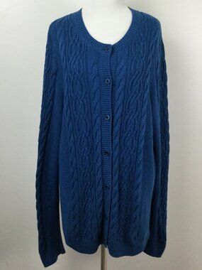 Talbots Teal Button Cardigan xl